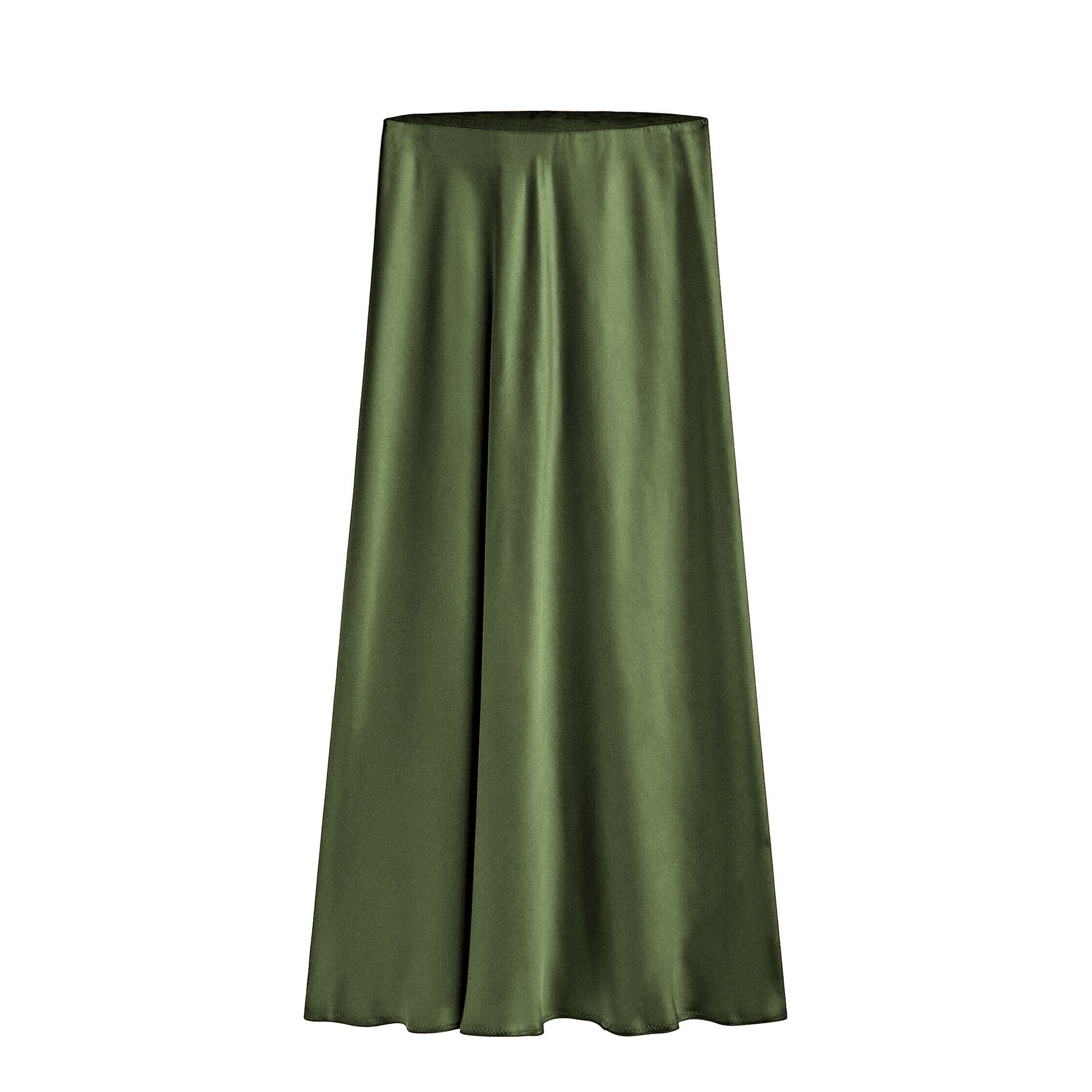 Oblique Cut Mid-Length Skirt - CELESTIA