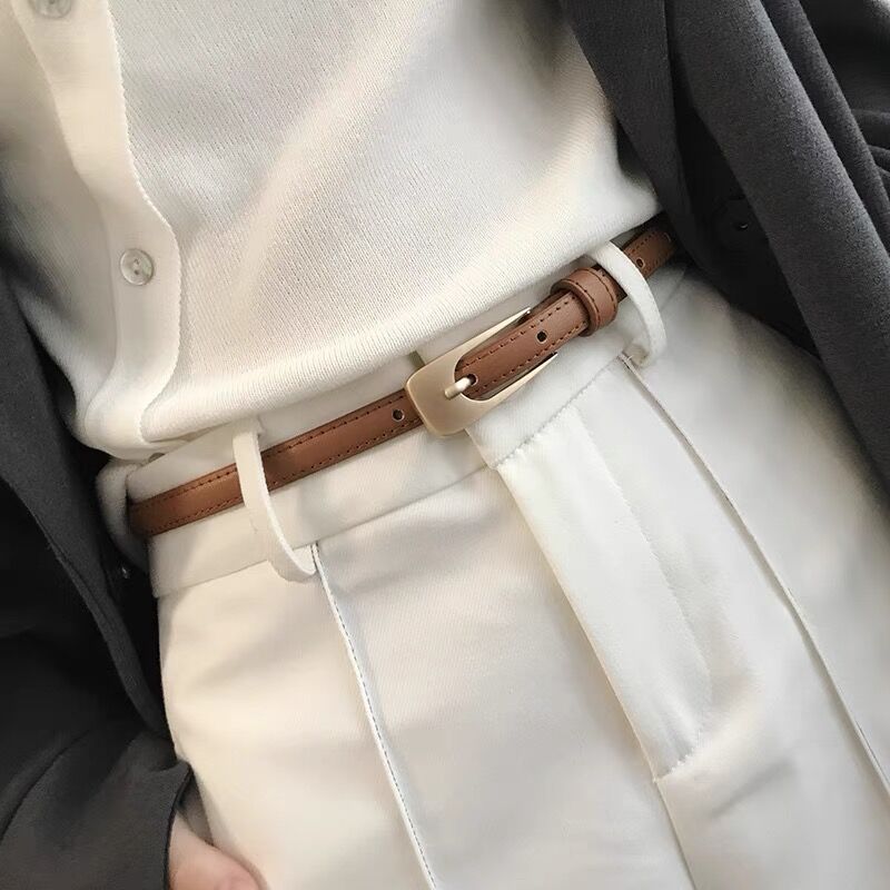 Elegant Slim Leather Look Belt - CELESTIA