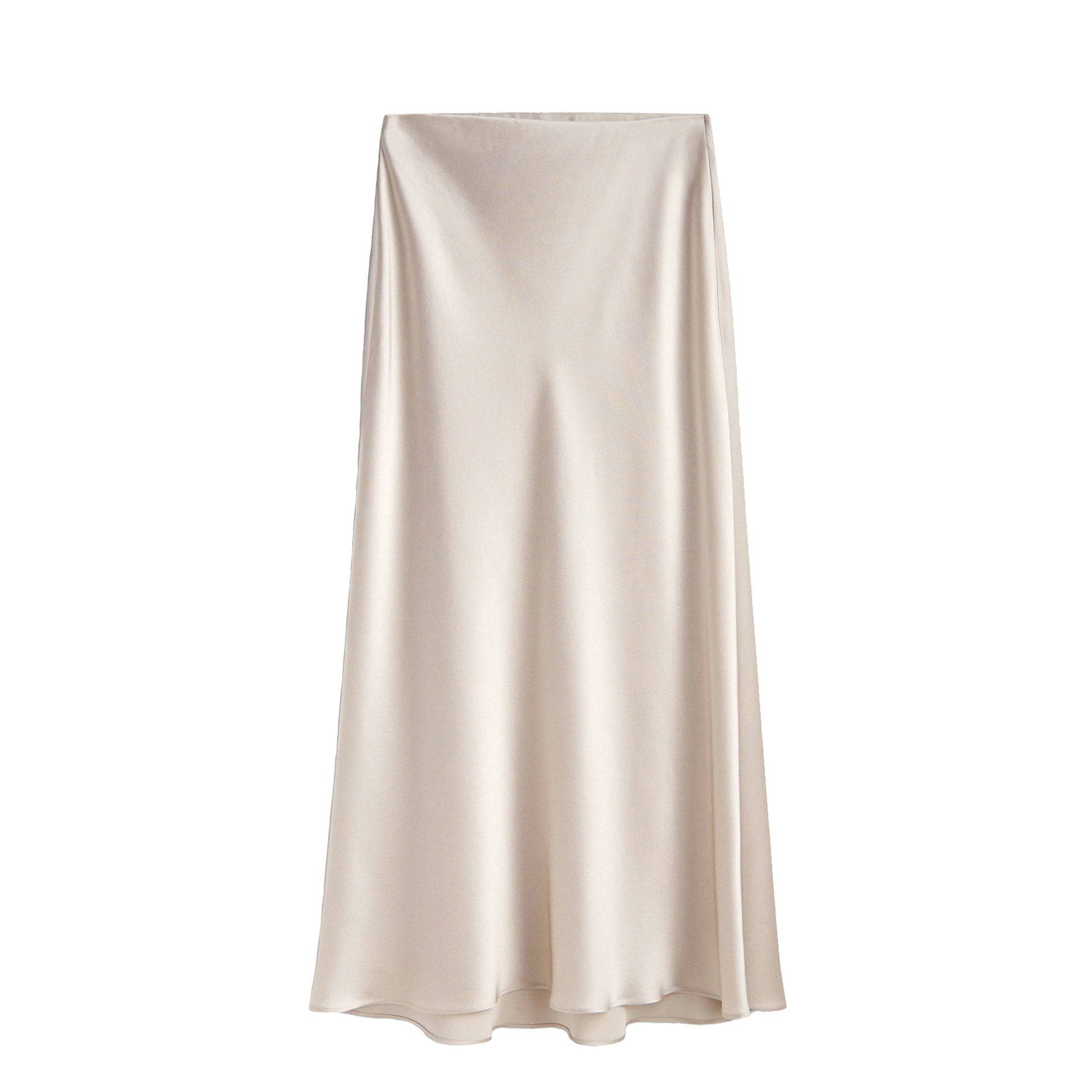 Oblique Cut Mid-Length Skirt - CELESTIA