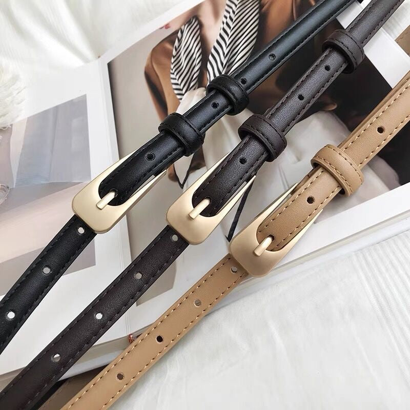 Elegant Slim Leather Look Belt - CELESTIA