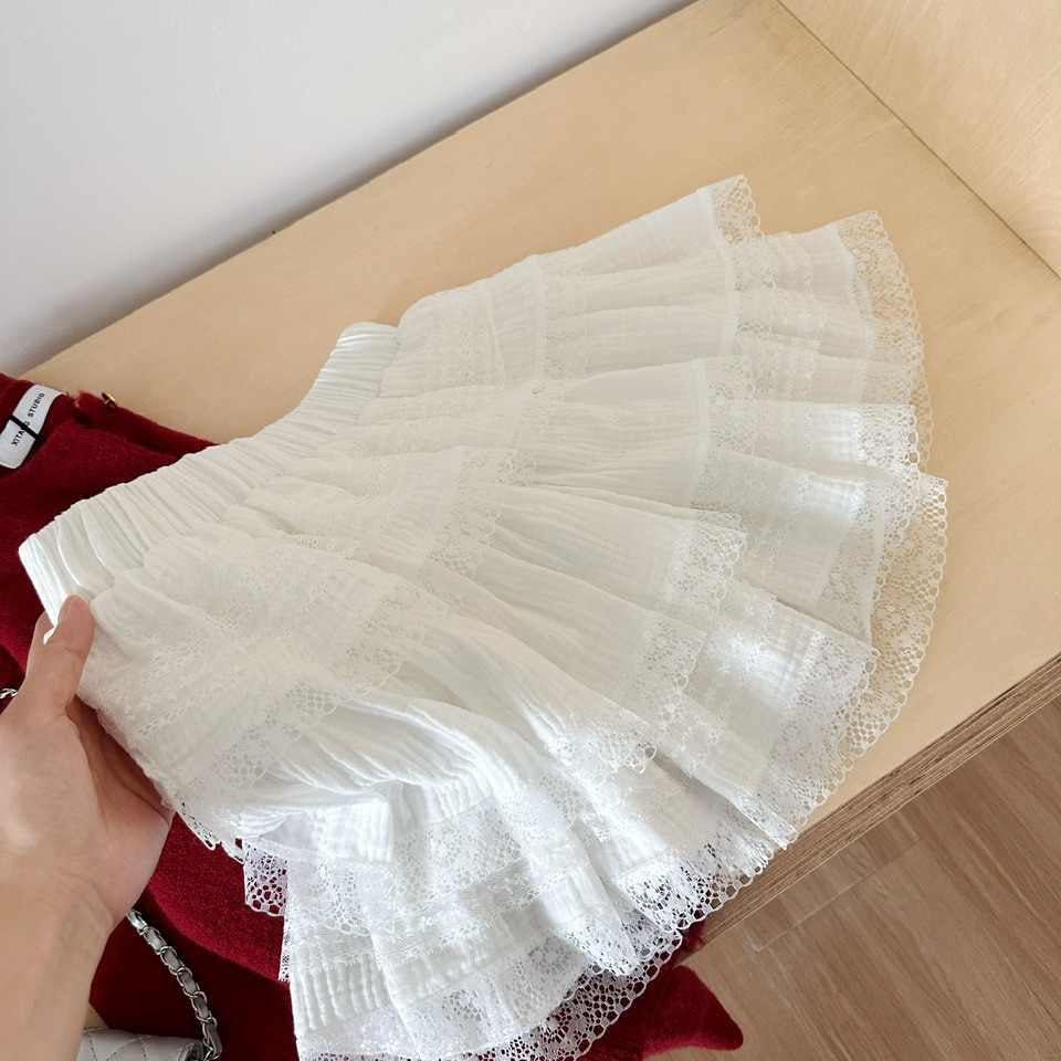 Lace Cake A-line Skirt - CELESTIA