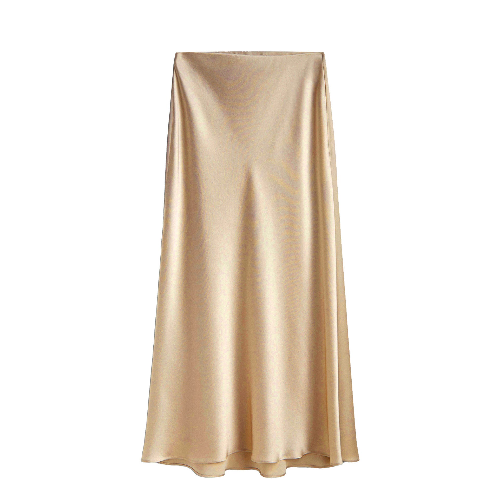 Oblique Cut Mid-Length Skirt - CELESTIA