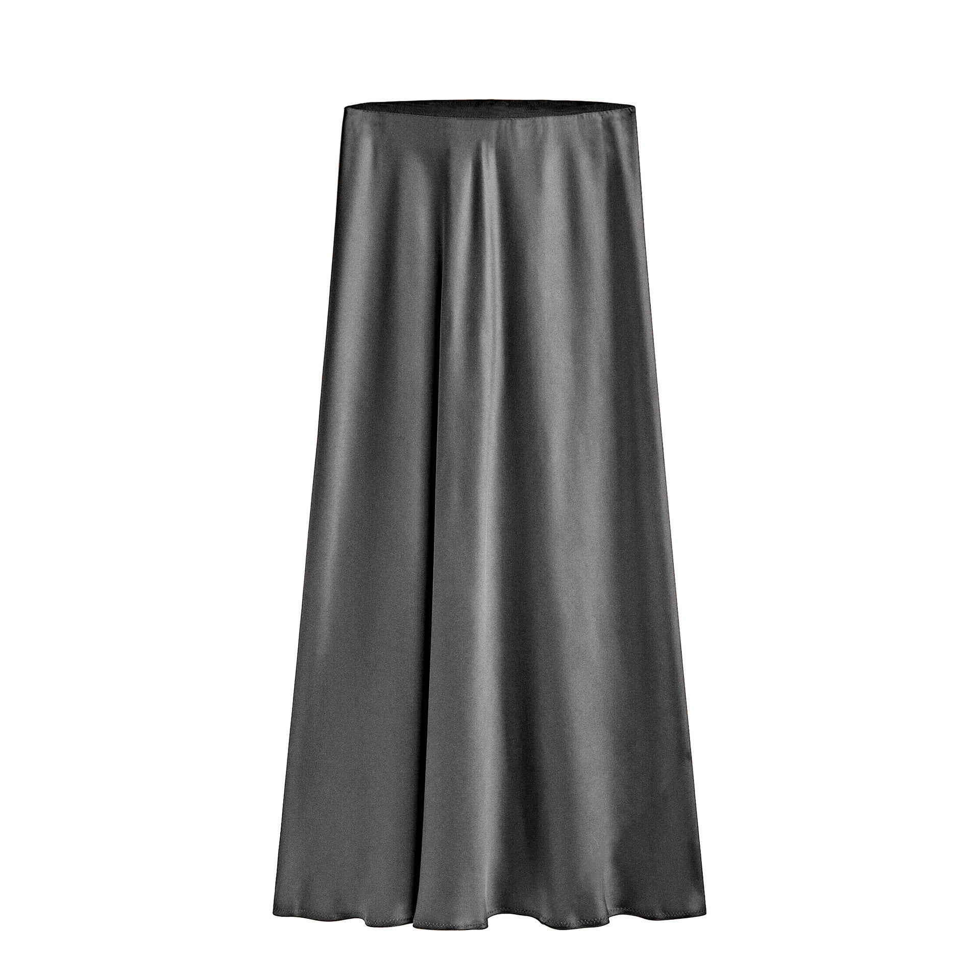Oblique Cut Mid-Length Skirt - CELESTIA
